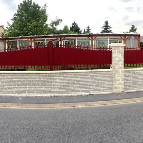 Lamellenzaun - LOCRONAN - Kostum - Garten / Aluminium / Schmiedeeisen