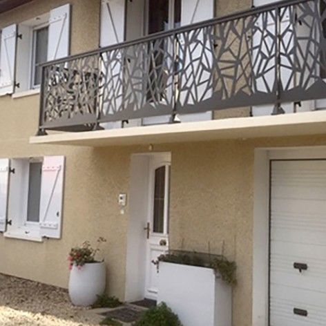 Aluminium-Geländer - EFLEZ - Kostum - Platten / für Außenbereich / für Terrasse