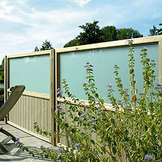 Plattenzaun - BREEZE - Collstrop Garden - Garten / Holz / Glas