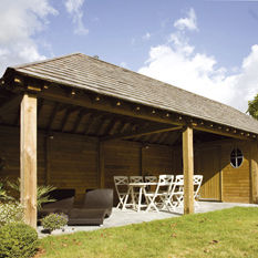 Holzpavillon - POOLHOUSE - 3 MODULES - Collstrop Garden