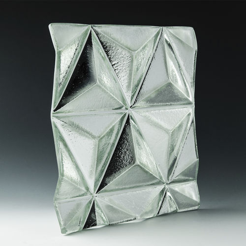 Glasplatte / ESG Glas - CONVEX PINNACLE - Nathan Allan Glass Studios Inc - Ornament / Eis-Effekt / für Fassaden