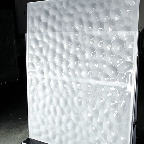 Glasplatte / ESG Glas - FROSTED CONVEX AERO - Nathan Allan Glass Studios Inc - 3D / undurchsichtig