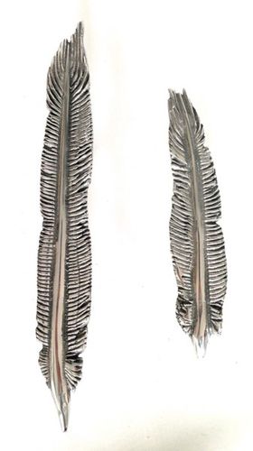 Türstoßgriff - FEATHER LONG - Philip Watts Design - Messing / Aluminium / Bronze