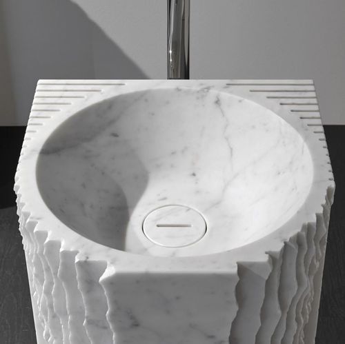 Bodenstehendes Waschbecken - CONTROVERSO - ANTONIO LUPI - Marmor / modern