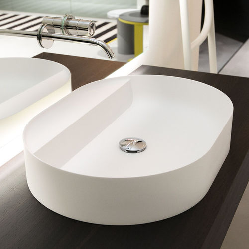 Aufsatzwaschbecken - SIMPLOVALE - ANTONIO LUPI - oval / Keramik / modern