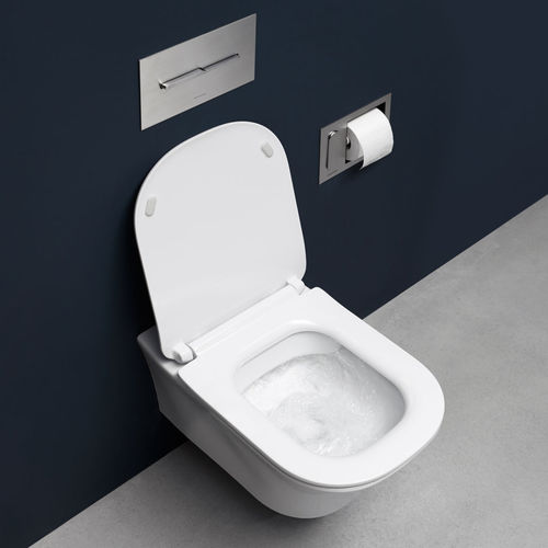 Freistehendes WC - CABO - ANTONIO LUPI - wandhängend / Keramik / mit eingebauter Spülung