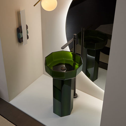 Bodenstehendes Waschbecken - OPALE - ANTONIO LUPI - Carrara-Marmor / modern / von Carlo Colombo