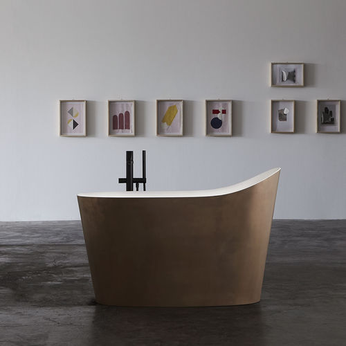 Ovale Badewanne - MASTELLO - ANTONIO LUPI - freistehend / Mineralwerkstoff / weiß