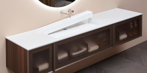 Corian®-Waschtischplatte - OPENSLOT - ANTONIO LUPI