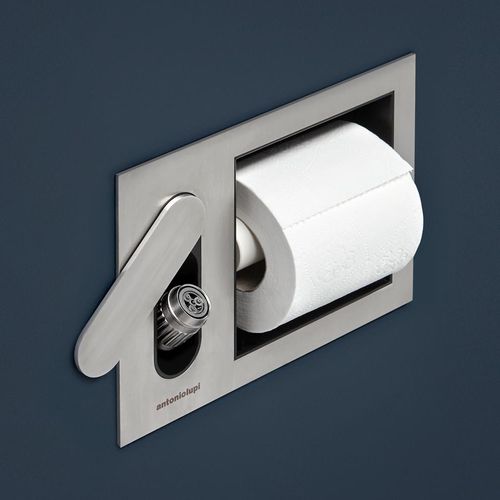 Wandmontierter WC-Rollenhalter - INTENSO E CARTAINTENSO - ANTONIO LUPI - Edelstahl / für Gewerbegebrauch