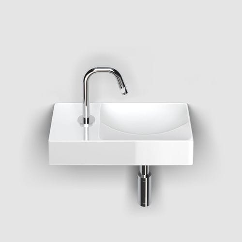 Wand-Handwaschbecken - CL/03.03161.01.L - Clou BV - Aufsatz / rechteckig / Keramik