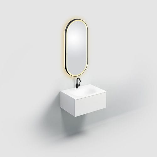 Wandmontierter Spiegel für Badezimmer - CL/08.12.045.21 - Clou BV - modern / oval / Metall