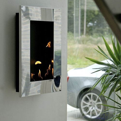 Bioethanol-Kamin - NEW YORK TOWER - Decoflame - wandmontiert / Einseitig / offene Feuerstelle