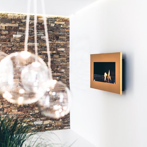 Bioethanol-Kamin - NEW YORK PLAZA - Decoflame - wandmontiert / Einseitig / offene Feuerstelle