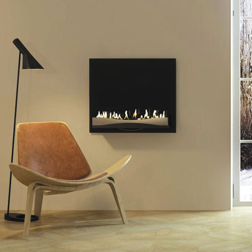 Bioethanol-Kamin - ATLANTIC WAVE - Decoflame - wandmontiert / Einseitig / offene Feuerstelle
