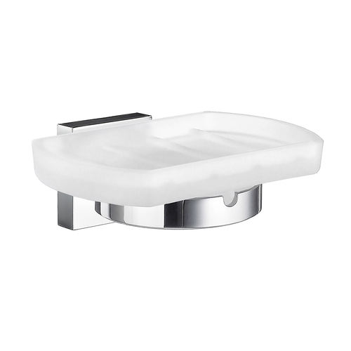 Wandmontierter Seifenhalter - H0861002 - HEXOTOL - verchromter Messing / Glas / für Hotels