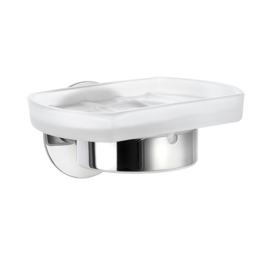 Wandmontierter Seifenhalter - H0862001 - HEXOTOL - verchromter Messing / Glas / für Hotels
