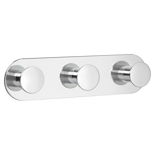 Moderner Garderobenhaken - H0862008 - HEXOTOL - verchromter Messing / 3-fach / für Badezimmer