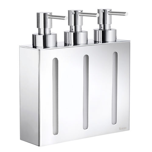 Seifenspender für Hotels - H0864003 - HEXOTOL - wandmontiert / verchromter Messing / manuell