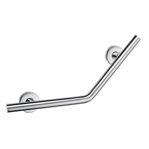 Stützgriff / gebürsteter Edelstahl - H0864042 - HEXOTOL - gebogen / wandmontiert / für Hotels