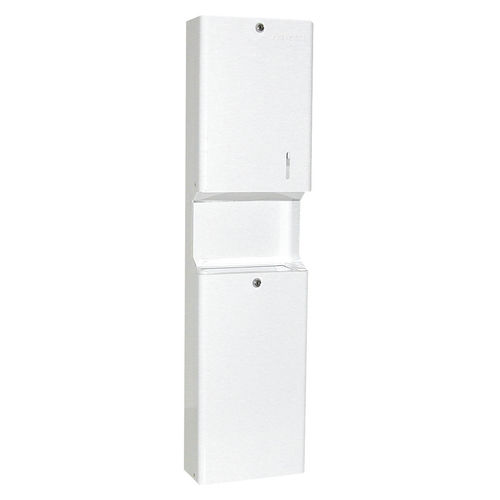 Einbau-Handtuchspender - CDREM 1436/2 - HEXOTOL - für Aufbau / Stahl / mit Abfallbehälter