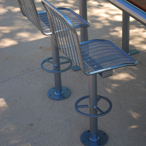 Moderner Barstuhl - Bar Height Seat - Madrax/Thomas Steele - für Außenbereich / für den Innenraum / Lochblech