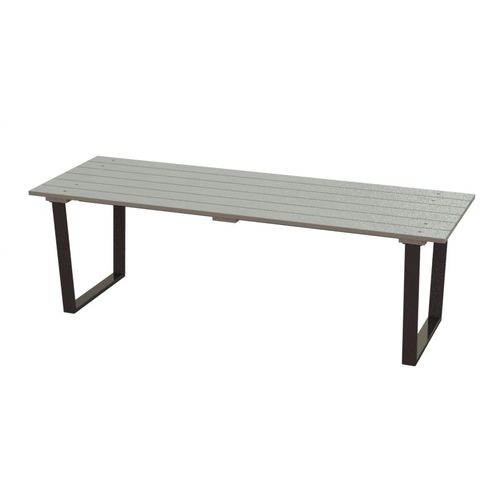 Moderner Picknicktisch - BRYNWOOD - Madrax/Thomas Steele - Recyclingkunststoff / Ipe / Gestell aus pulverbeschichtetem Stahl