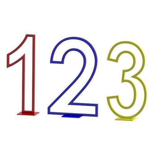 Bodenstehender Fahrradständer - NUMBERS - Madrax/Thomas Steele - originelles Design / für öffentliche Bereiche / für städtische Bereiche