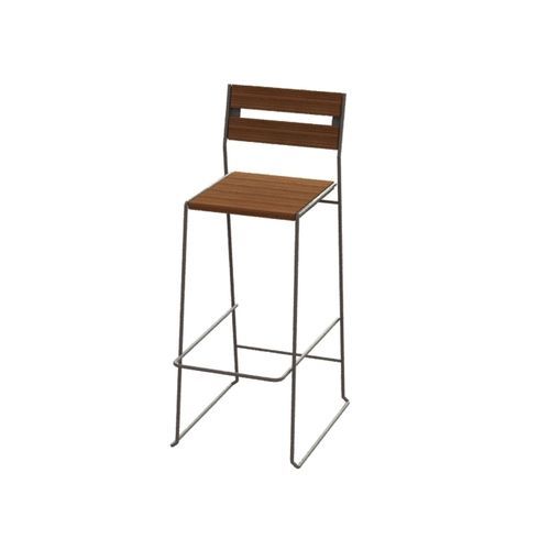 Moderner Barstuhl - VILAS - Madrax/Thomas Steele - für Außenbereich / Ipe / Recyclingkunststoff