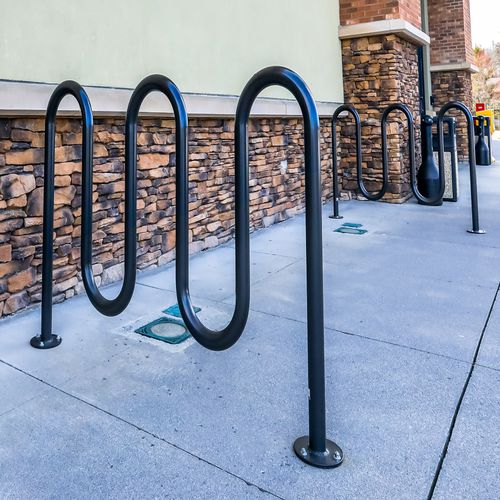 Bodenstehender Fahrradständer - HEAVY DUTY WINDER - Madrax/Thomas Steele - für öffentliche Bereiche / galvanisiertem Stahl / pulverbeschichteter Stahl