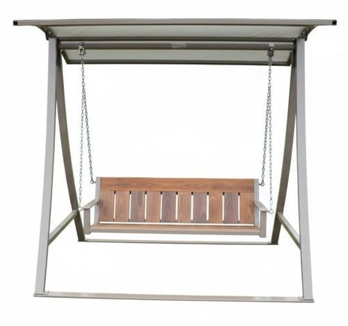 Ipe-Schaukel - MONONA SWING BENCH - Madrax/Thomas Steele - aus Spanplatte / Recyclingkunststoff