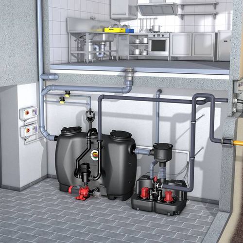 Untertisch-Fettabscheider - EASYCLEAN AUTO MIX & PUMP (PV+S) - KESSEL - für Profiküchen / automatisch