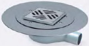 Edelstahl-Bodenablauf - ULTRAFLAT  - KESSEL - für Duschen / quadratisch