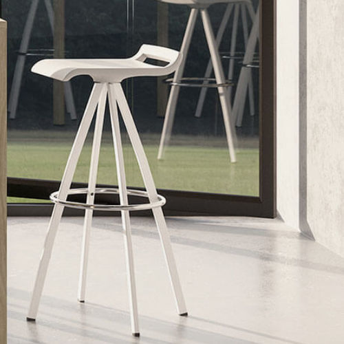 Moderner Hocker - MIT - Actiu - Kunststoff / Gestell aus Aluminium / mit Mittelfuß