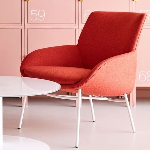 Moderner Sessel - NOOM - Actiu - Stoff / Stahl / Stahl