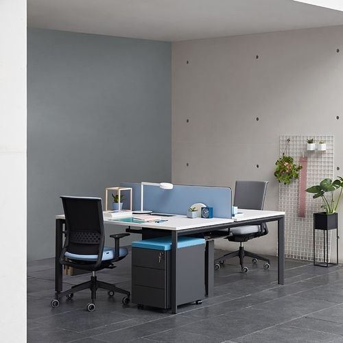 Bodenstehender Schreibtisch - VITAL PLUS  - Actiu - für 2 Personen / modern / Aluminium