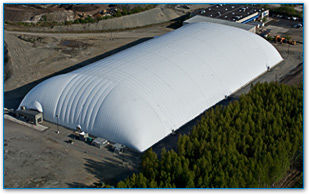 Membran-Architektur / Fluorpolymer - TEDLAR® - Shelter-Rite - für Traglufthallen / feuerfest