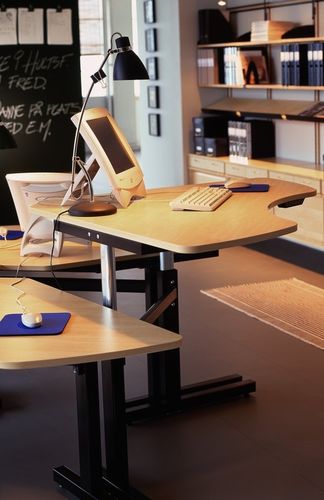 Moderner Schreibtisch - 75100 - AB HYLLTEKNIK - Aluminium / mit T-Gestell / höhenverstellbar
