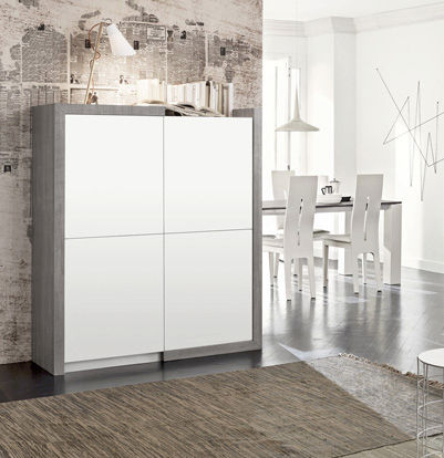 Hohes Sideboard - PORTER - Le Monde Wood - modern / Holz / lackiertes Holz