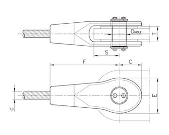 Verbindungsteil für Seiltragwerk - TTF - Redaelli