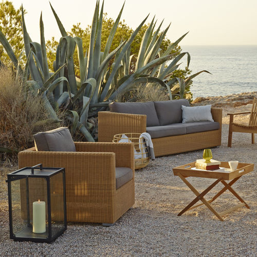 Moderner Sessel - CHESTER : 5490 - Cane-line A/S - geflochtenes Harz / Rattan / mit abnehmbarem Kissen