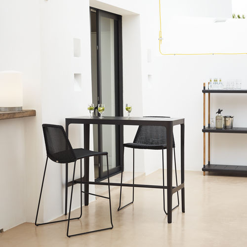 Moderner Stehtisch - CUT : 11501 - Cane-line A/S - Aluminium / Gestell aus Aluminium / rechteckig
