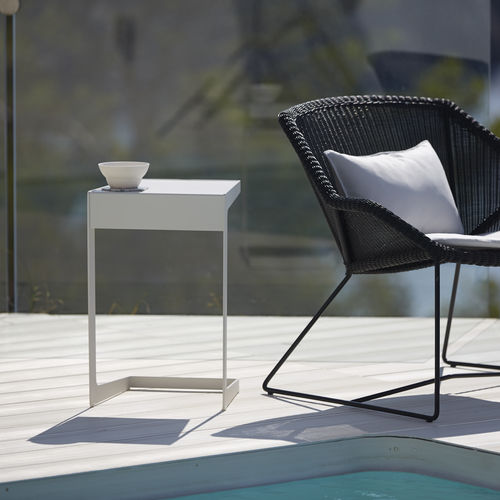 Moderner Beistelltisch - TIME OUT : 5025 - Cane-line A/S - Aluminium / rechteckig / für Privatgebrauch