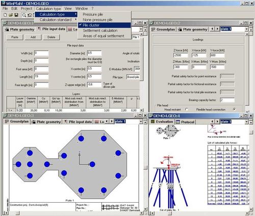 Berechnungs für Spezialfundamente Software - WINPFAHL - IDAT GmbH - für Betonkonstruktion