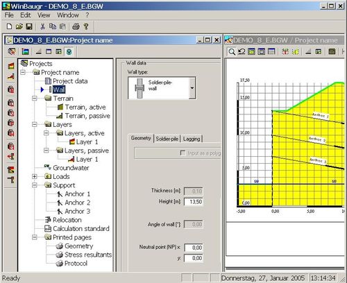 Software / Geotechnische Berechnung - WINBAUGR - IDAT GmbH - für Betonkonstruktion