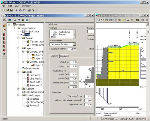 Berechnungs für Stützmauern Software - WINWAND - IDAT GmbH - für Betonkonstruktion