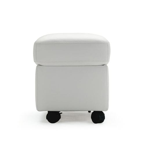 Moderner Fußschemel - MODERN M - Ekornes - Leder / für den Innenraum / auf Rollen
