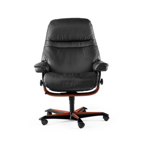 Moderner Bürosessel - SUNRISE  - Ekornes - Leder / schrägstellbar / Hochlehner