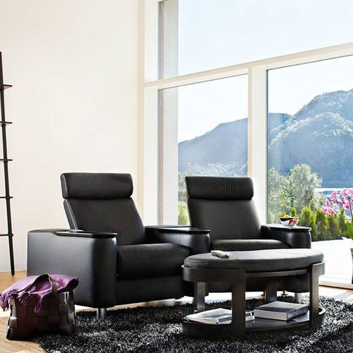 Moderner Sessel - ARION - Ekornes - Leder / schrägstellbar / mit Kopfstütze