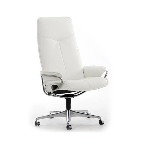 Moderner Bürosessel - CITY  - Ekornes - Leder / Stoff / Stahl